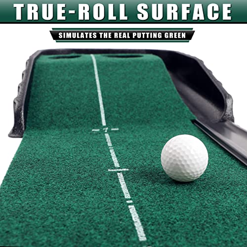 Champkey Premium Golf Putting Mat Come With Golf Putting Gates - True Roll Surface With Advanced Alignment Guides Golf Putting Green (Pro Version) #TOP4