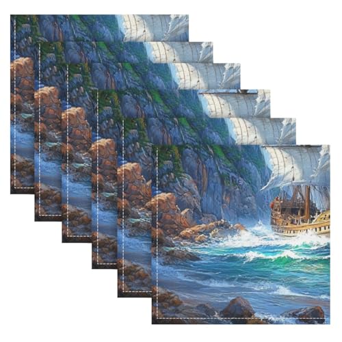 ALAZA servilletas de tela set 4 multicolor 20x20 pulg miniatura 6