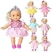 rainbow yuango Pack of 6 Bitty Baby Alive Doll Clothes Colorful Handmade Dresses Skirts Outfits Realistic Daily Costumes Gown Set Fits 12'' 13'' 14'' 15'' Baby Alive Doll