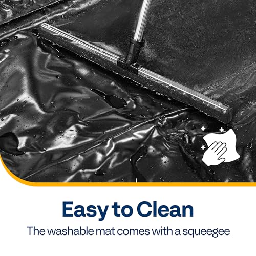 VIVOHOME Containment Mat (7'9" x 18') with Stay Put Corner, PVC Garage Floor Mats, Heavy Duty Garage Parking Mat with a Squeegee,Black by VIVOHOME - Image 7