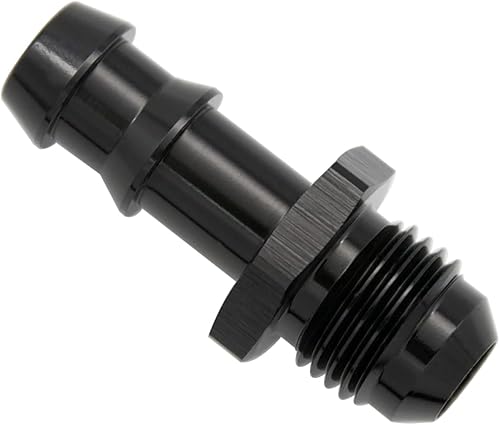 Miniatura 4 de KRD PERFORMANCE Negro recto aluminio 8AN macho Flare a 12" (12.7mm) Barb Push Hose Barb Fitting Adapter