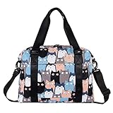 HUA ANGEL Travel Duffel Bag-Weekend Travel Tote Bag Gym Shoulder Bag Medium Size Unisex Sports Fitness Tote with Strap