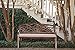 Leigh Country Metal Outdoor Bench, Fleur-de-Lis Design, Decorative Patio Seating for Porch/Deck