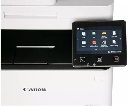 Canon Color imageCLASS MF654Cdw - طابعة ليزر مزدوجة لاسلكية، متعددة الوظائف مع ناسخة، ماسحة ضوئية، وحدة تغذية المستندات التلقائية، جاهزة للجوال، لون 22 جزء في المليون، أبيض