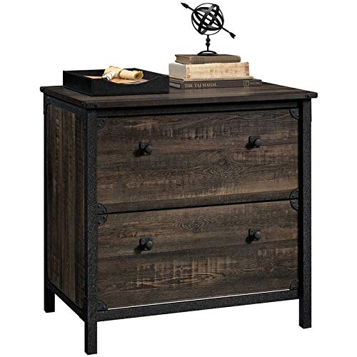 Urbanpro Contemporary 2 Drawer Wooden Lateral File Cabinet In Carbon Oak #TOP2