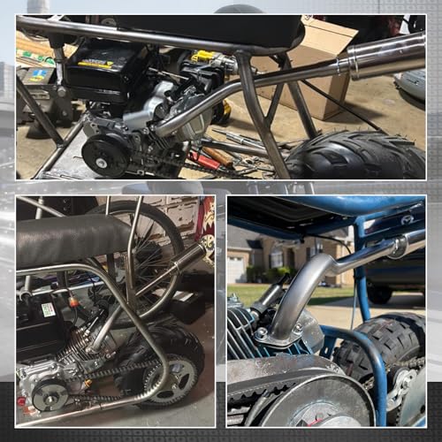 Image of Central long Exhaust Pipe For Coleman CT100U FRP GMB100 Predator 79cc 98cc 3HP Engine Mini Bike Gun-Black