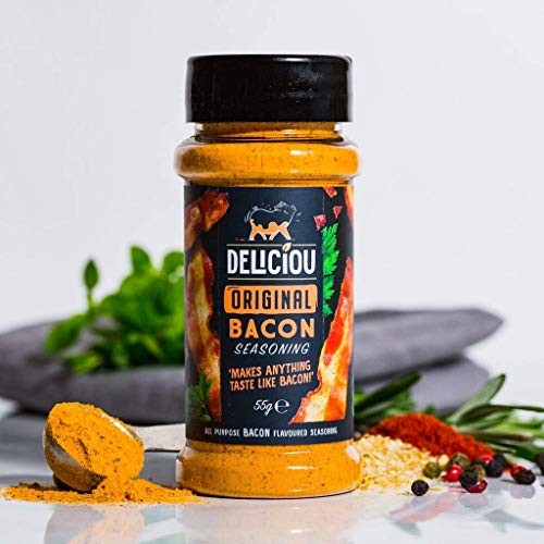 Deliciou Vegan Bacon Seasoning Original Gluten Free And Kosher Certified 55G -Deliciou's Original Bacon Seasoning Makes Anything Taste Like Bacon #TOP2