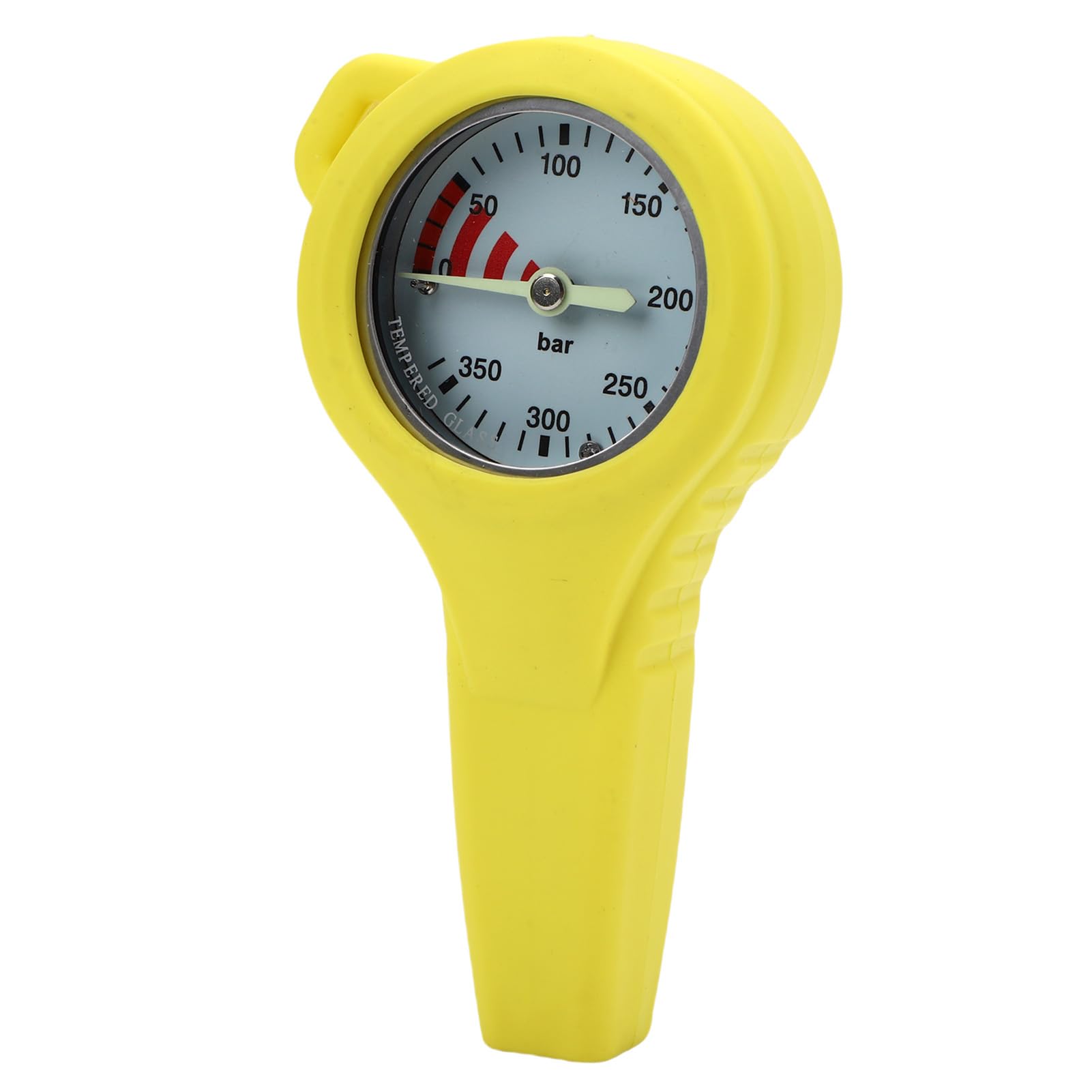 Tonysa Metal Dive Pressure Meter, Luminous Steel Gauge for Tauchen (YELLOW)