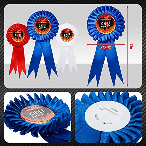 Wesiti 3 Pcs Chili Cook Off Chef Hat Chili Cook Off Prizes Trophies 1st /2nd /3rd Place Unisex Adjustable Cooking Hat(Black) - Thumbnail 3