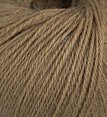 100% Alpaca Yarn Wool Set Of 3 Skeins Fingering Lace Worsted Weight - Heavenly Soft And Perfect For Knitting And Crocheting (Camel, Fingering) #TOP2