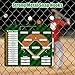 Anglecai Baseball Coach Clipboard, Double-Sided Dry Erase Baseball Lineup Board for Softball Dugout Board Baseball Coaching Board with 30 Lineup Card/ 10 Magnet/2 Marker/2 Hook (Green)