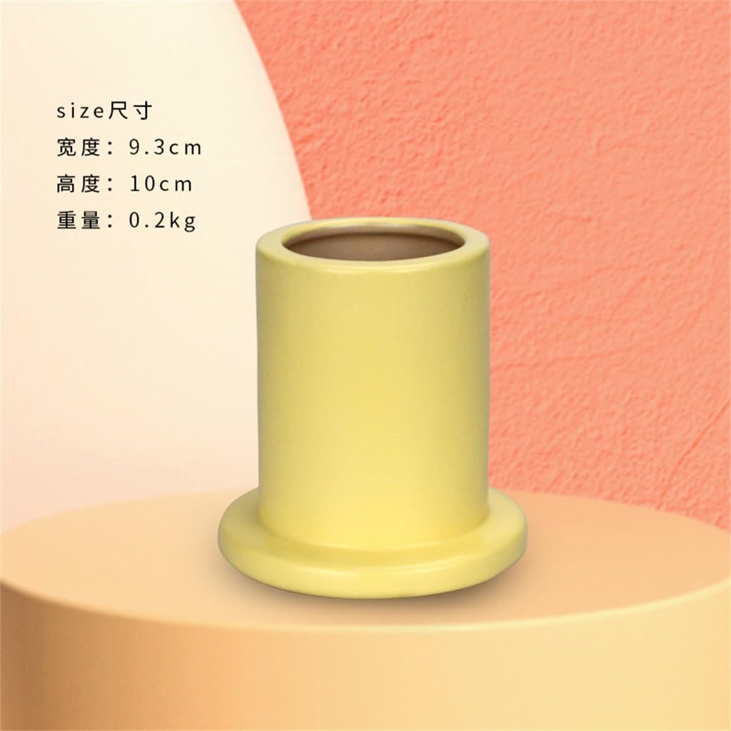 Ceramiczny lekki luksusowy styl obsadka do pióra do przechowywania na biurku stół biurowy artykuły papiernicze (gł. 9,3 * 10 cm)