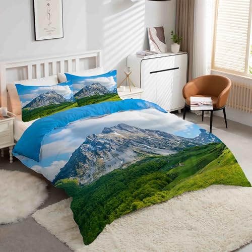 Housse de couette microfobre douce 220x240 parure de lit 3 pièces à fermeture éclair