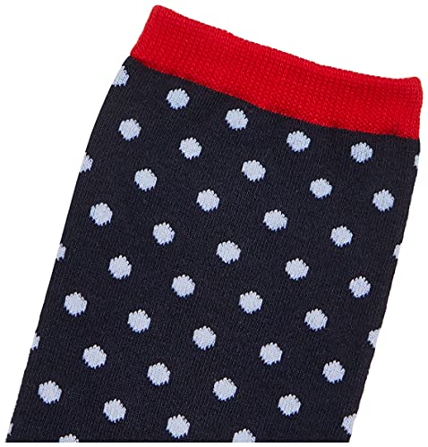 Hot Sox Womens Classic Patterns Novelty Fashion Casual Socks Hosiery, Small Polka Dots (Dark Navy), 4 10 Us #TOP2