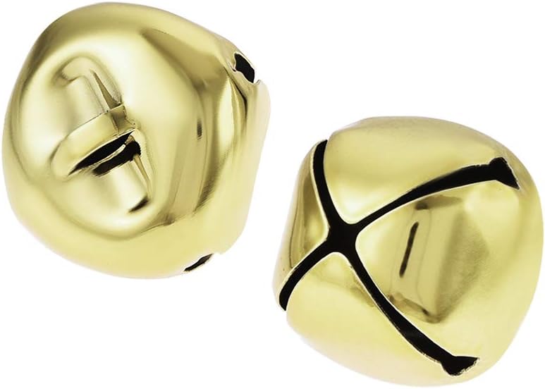 sourcing map DIY Small Bells, 20mm/0.79-Inch 50pcs, Craft Bells Bulk DIY Bells for Christmas Festival Decoration Party Home Golden