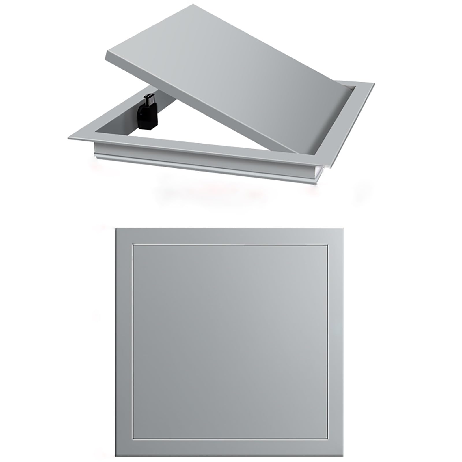 Revisionsklappe Zugangstür aus Metall mit Magnetbefestigung, Zugangsabdeckung mit Aluminiumrahmen 8x8 12x12 16x16 24x24 30x30 Zoll, Inspektionstüren für Wände Decken(Gray,14x18in/350x450mm)