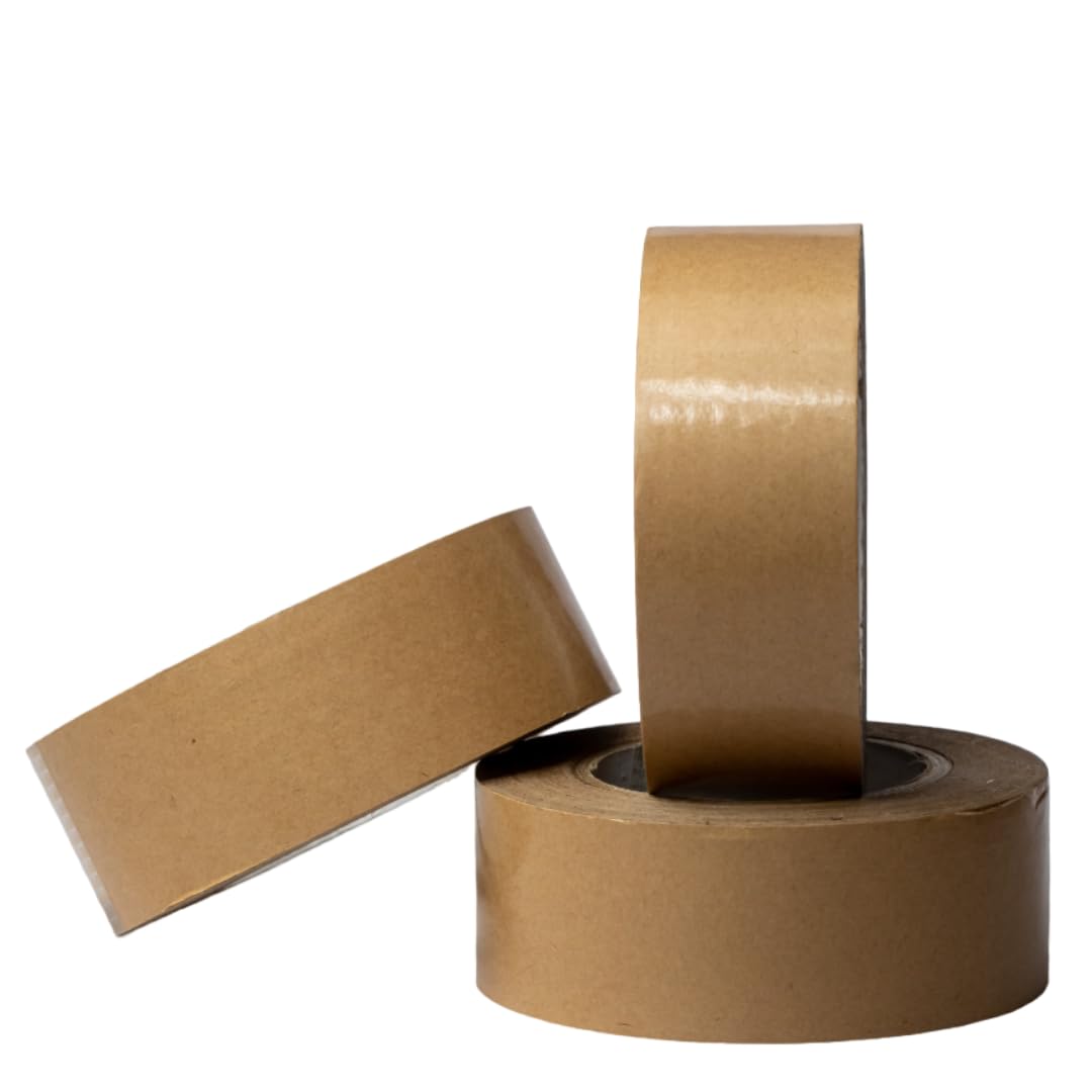 FlippySustainables Paper Tape For Packing, Recyclable Paper craft Tape