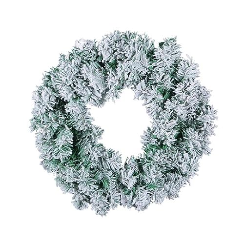 Corona de pino nevada, decoración de boda, colgante de pared, flores artificiales, accesorios colgantes, festivales, decoración de primavera para puerta, jardín, corona de Navidad, decoración de