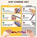 Fidget Sensory Autism Toys Kids - Textured Stretchy Strings for Adults ADHD Children Stress Anxiety, Flexible & Durable Quiet Fidgets for Classroom Office, Stocking Stuffers Gifts Teens Boys Girls
