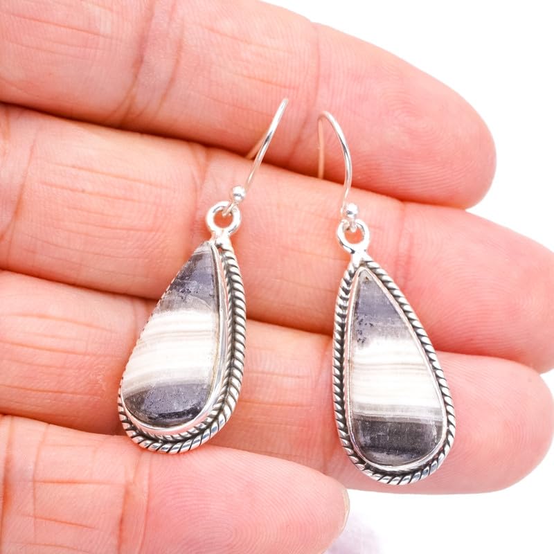 Boucles d'oreilles Calcite Zébrée en argent, le cadeau d'anniversaire idéal - 3