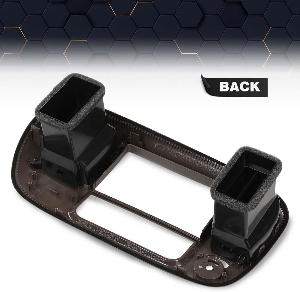 PIT66 Center Dash Panel Bezel Compatible with 2000 2001 2002 2003 Ford F150/2000-2002 Ford Expedition Brown