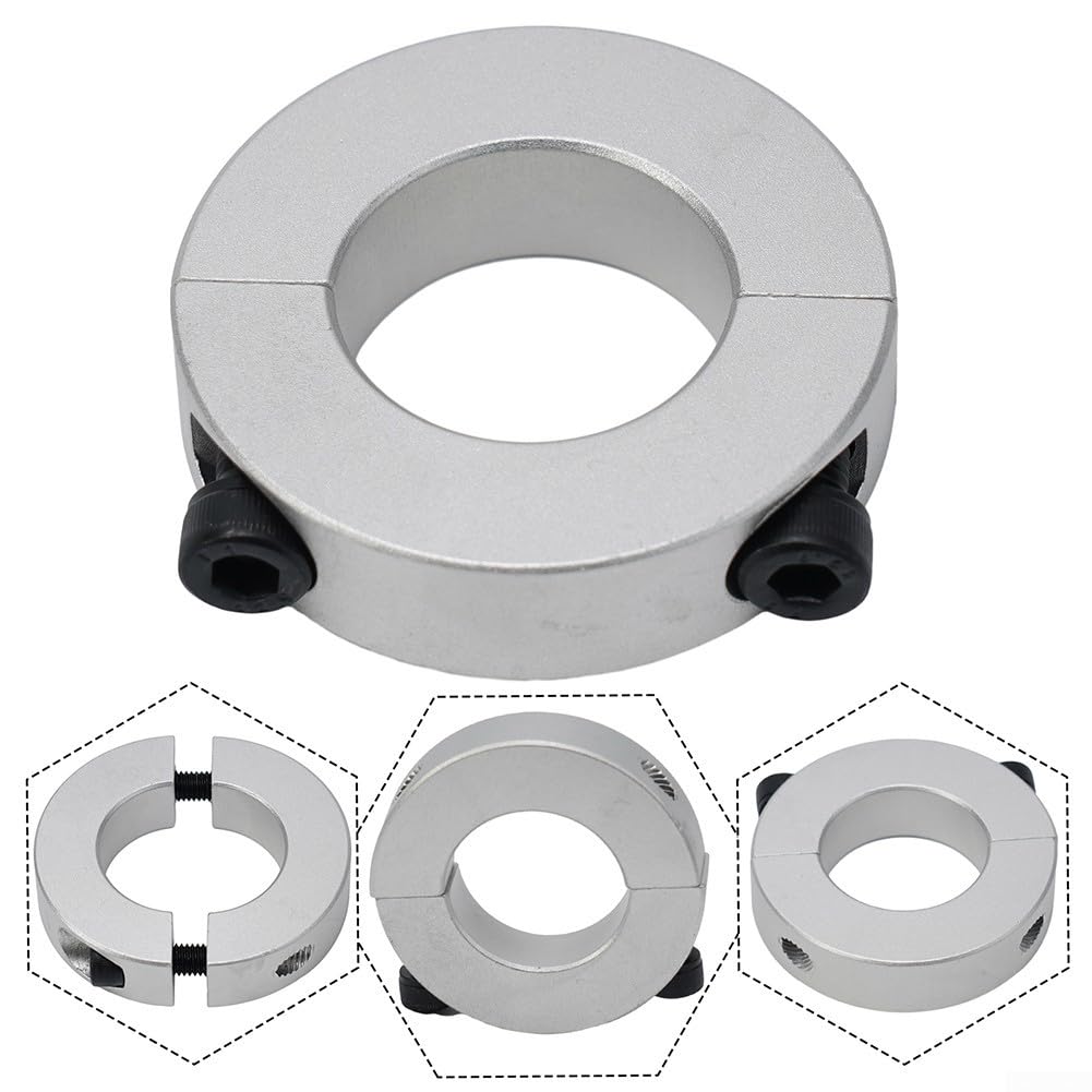 Collare per albero, 45 mm, 50 mm, 55 mm, 60 mm, doppio collare per albero diviso con anello di serraggio in lega di alluminio per industria (50 mm)