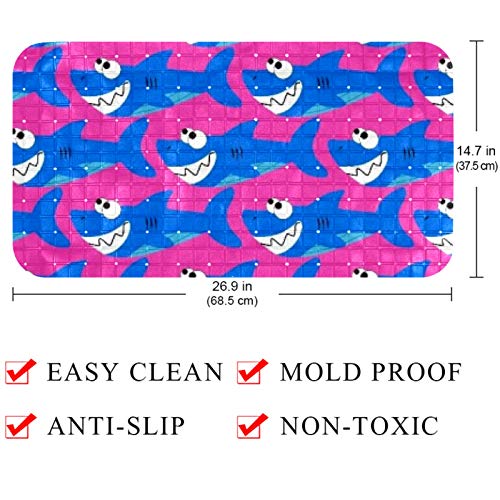 Tapis de bain rectangulaire bébé Bennigiry antidérapant 68x37cm