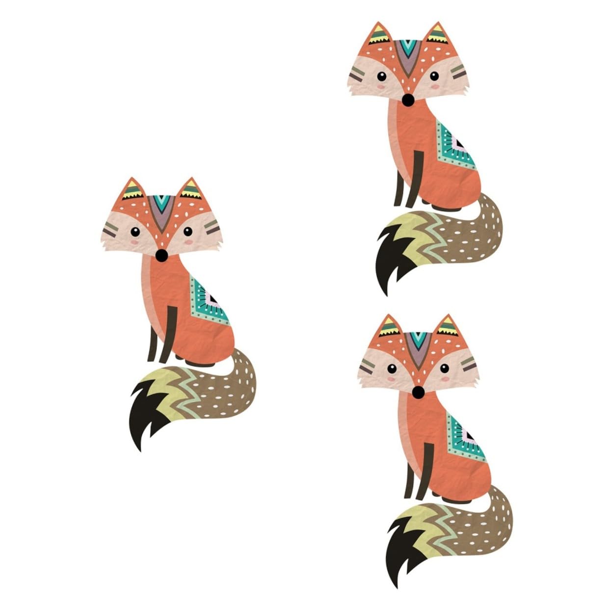 3 Piezas Pegatinas de Adorables Decoración de Paredes Autoadhesivas Material Ecológico Fiestas y Salas de Estar