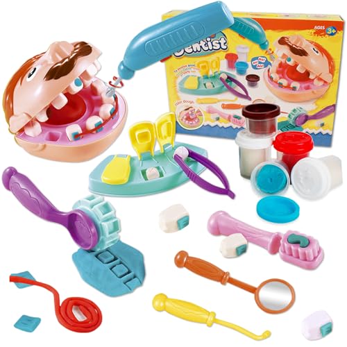 VBACALA Accessoires en Pâte à Modeler Jouets de Dentiste, Outils de pâte à Modeler Set de pâte à Modeler Dentiste Jeu de rôle Pâteà Modeler à partir...