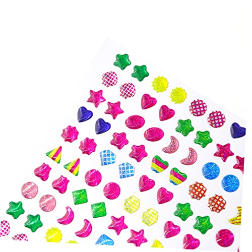 COHEALI 12 Peças De Brinco Adesivos Brilhantes Adesivos 3D Para Crianças Adesivo De De Cristal Adesi