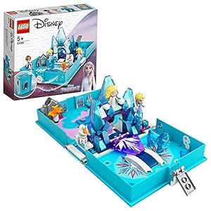 LEGO 43189 Disney Frozen 2 Elsa en de Nokk LEGO Boek Draagbare Speelset, Reisspeelgoed met Micropop, Cadeau-Idee
