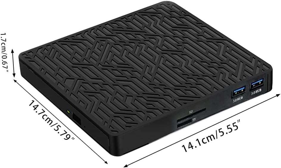 VCDドライブ外部USB TFハブリーダーラップトップデスクトップポータブルC D +プレーヤーライターREWR