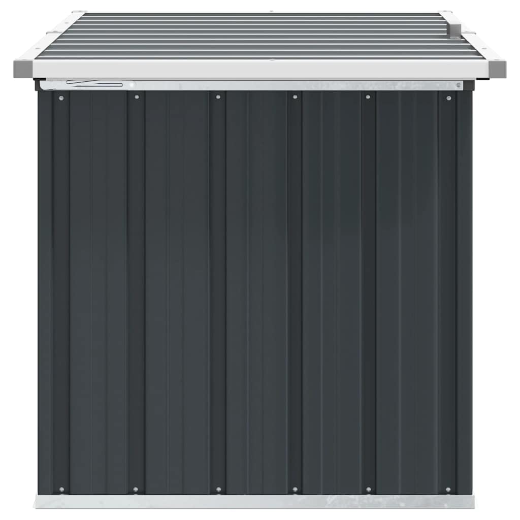 Gartenbox Anthrazit aus verzinktem Stahl 109x67x65 cm mit Klappdeckel, wasserdicht und wetterfest für Aufbewahrung von Kissen, Polster, Zubehör auf Terrasse, Balkon