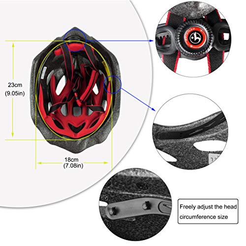 Shinmax Bicycle Helmet with Safety LED Light, CE Certified Bike Helmet Adjustable Mountain & Road Cycle Helmet for Men… - Image 6