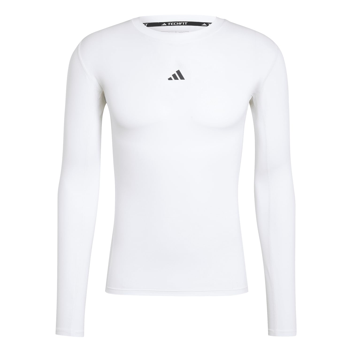 adidas Men's Techfit Compression Training Longsleeve TEE, White, XXL