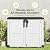 WTFGO Plastic Outdoor Storage Shed, 36 Cu Ft Waterproof Outdoor Storage Cabinet with Dual Lock Door for Backyard, Patio, Garage, Garden to Store Tools & Accessories, Wood-Grain?Ashen