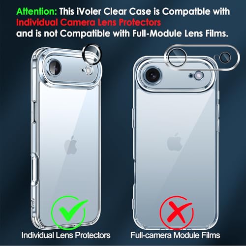 Image of ivoler 3-in-1 Clear Case for iPhone Air 6.5 inch /iPhone 17 Air Phone Case