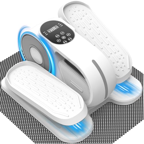 Wefely Under Desk Elliptical Machine, 12 Speeds Leg Exerciser as Seen on TV with RF Remote Control for Seniors, Auto & HR Mode Quiet Portable Seated Pedal Exerciser for Home and Office