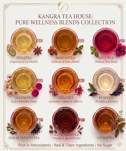 Image of Kangra Tea House CERTIFIED ORGANIC Pure Sugarless Anti Diabetic Black Tea | Reduces Headaches, Brain Health (100g = 100 Cups) - Richest Source of Antioxidants (Cancer Care) - Himalayan Tea 100g