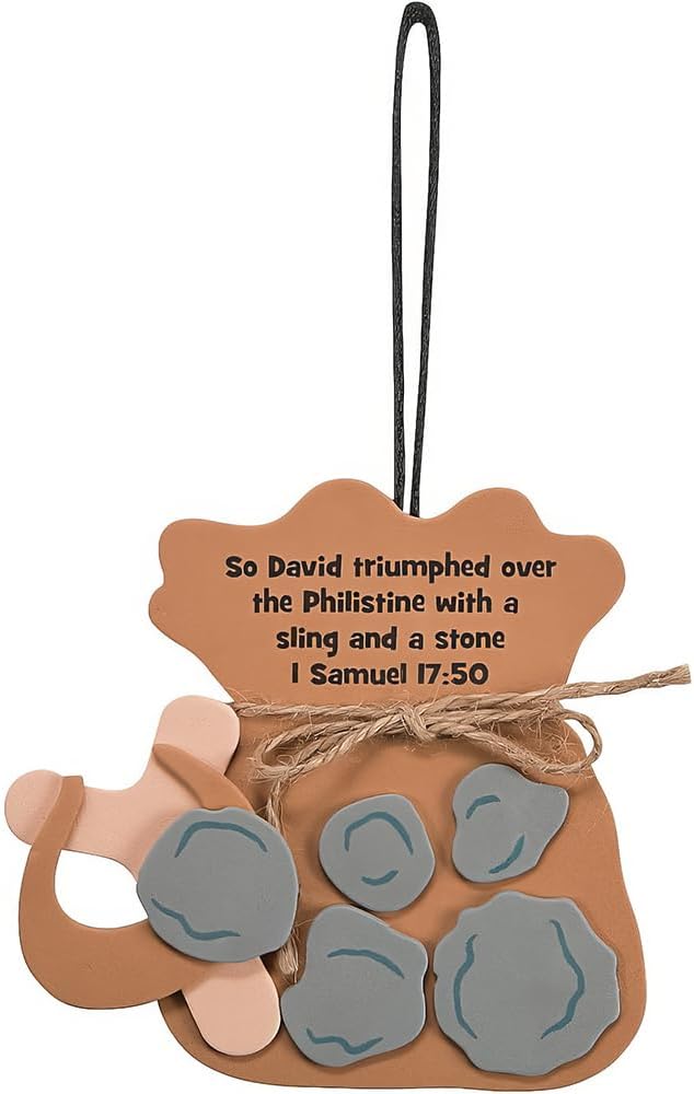 Fun Express David & Goliath Ornament Craft Kit - Makes 12 - Sunday School Crafts for Kids (Pack of 2)