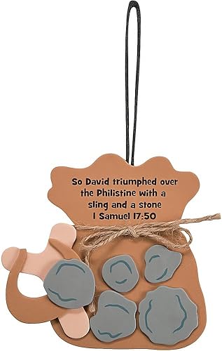 Fun Express David & Goliath - Kit de manualidades de ornamento – Hace 12 – Manualidades de escuela dominical para niños