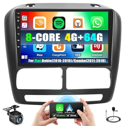 [8 Core 4GB+64GB]Android 13 Autoradio für Fiat Doblo (2010-2015) Opel Combo
