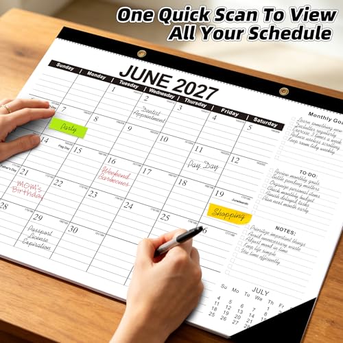 MZD8391 Desk Calendar 2026-2027, Jul 2026-Dec 2027 (18 Months), 17" x 12" — view 2