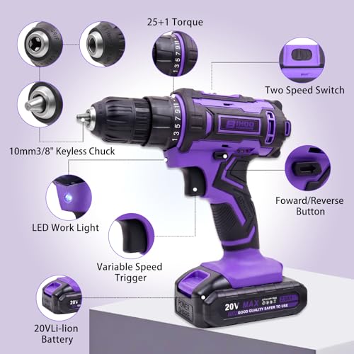 Perceuse sans fil 20V avec accessoires pour assembler vos meubles - 4