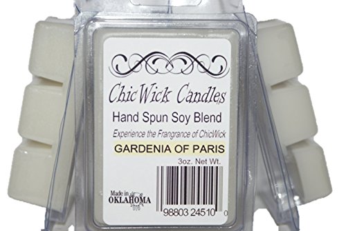 ChicWick Candles 3Pack Gardenia of Paris Soy Blend Wax Melts 9oz 18 Wax Cubes Wax Tarts Wax Chunks, 100 Plus Hours of Quality Fragrance