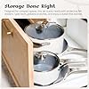 Premium Non-Toxic Ceramic Cookware Set – Triple-Layer Nonstick 12 Piece Pots and Pans with Lids, PFAS-Free, Oven Safe for Healthy Meals, Space-Saving Design, Birch White Color | Greater Goods #5