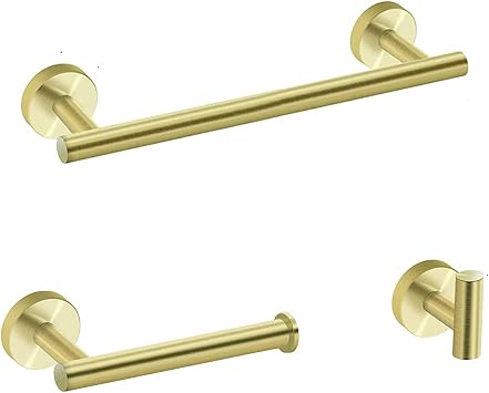 Adrinfly 3 - Piece Bathroom Hardware Set Bathroom Hardware Accessories Sets SUS304 Stainless Steel Bath Shower Set 3-Pieces
