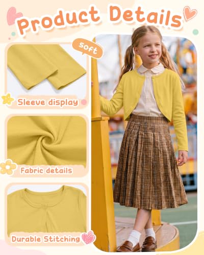 Image of Girls Uniform Long Sleeve Knitted Cardigan