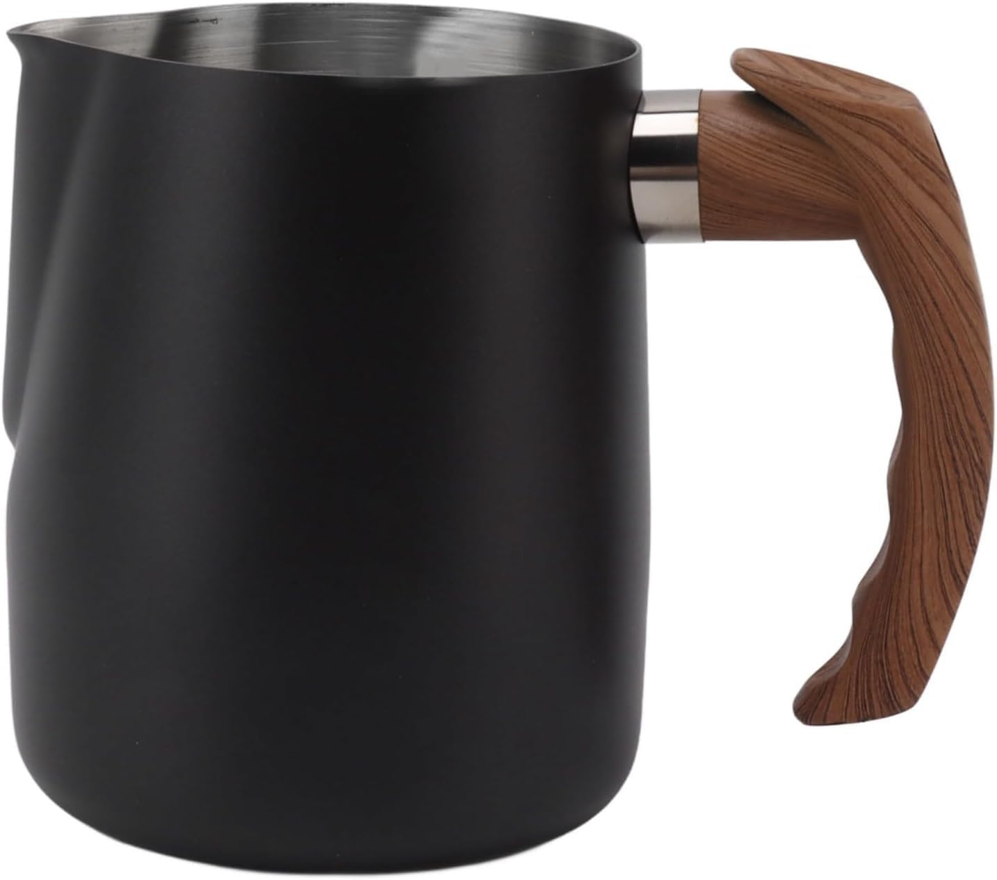 Milk Frothing Cup, Stainless Steel Milk Frothing Cup with Inner Scale and Dripless Spout for Coffee Art(Small)