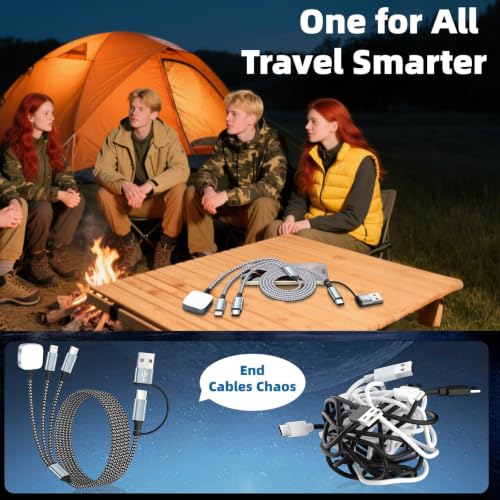 Image of Travel Essentials 3 in 2 Multi Charging Cable for iWatch Charger /iPhone17-8
